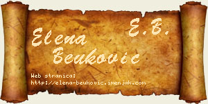 Elena Beuković vizit kartica